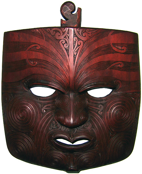 Then my wife saw a beautiful Moko Maori face tattoos Mask by John Collins